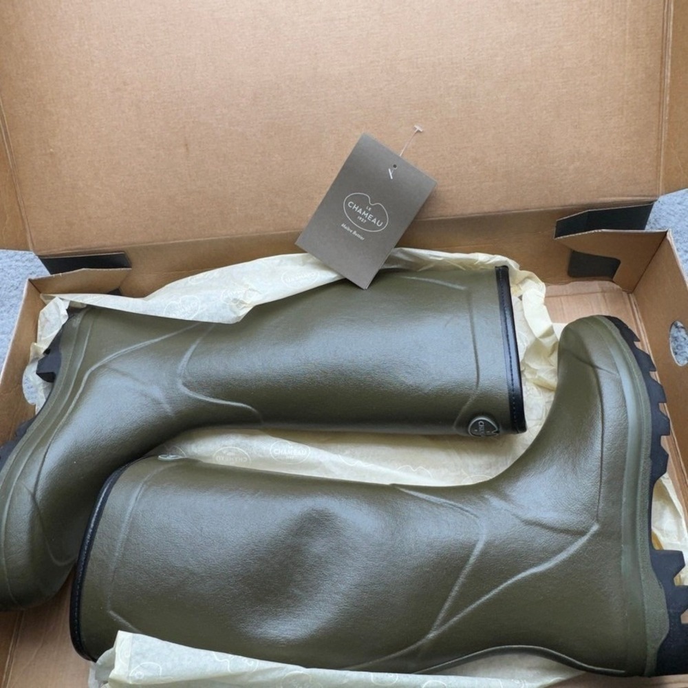 Le Chameau Boots Country Cross Jersey Mens 7.5 Waterproof Rubber Wellington